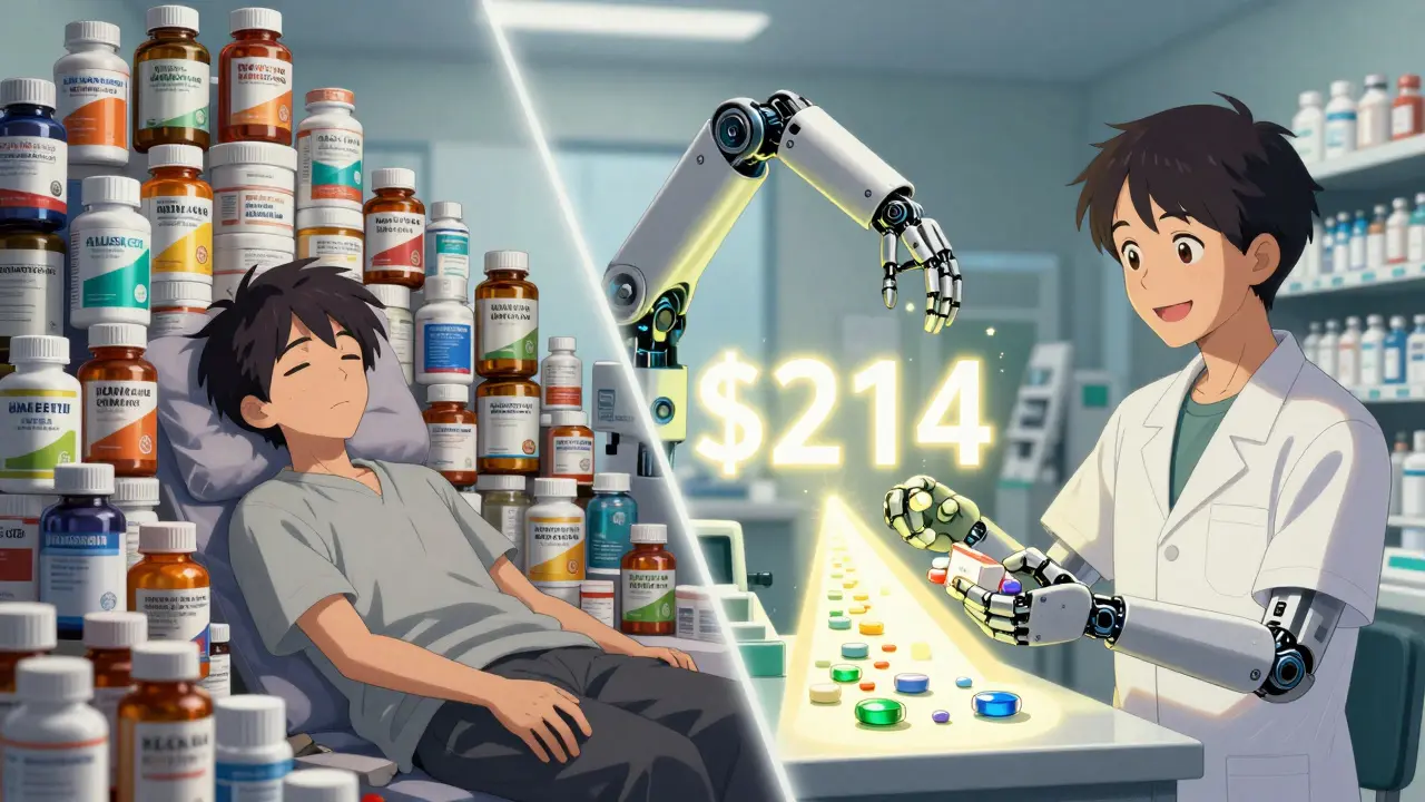 Patient relieved as expensive brand-name pills are replaced by affordable generic alternatives.