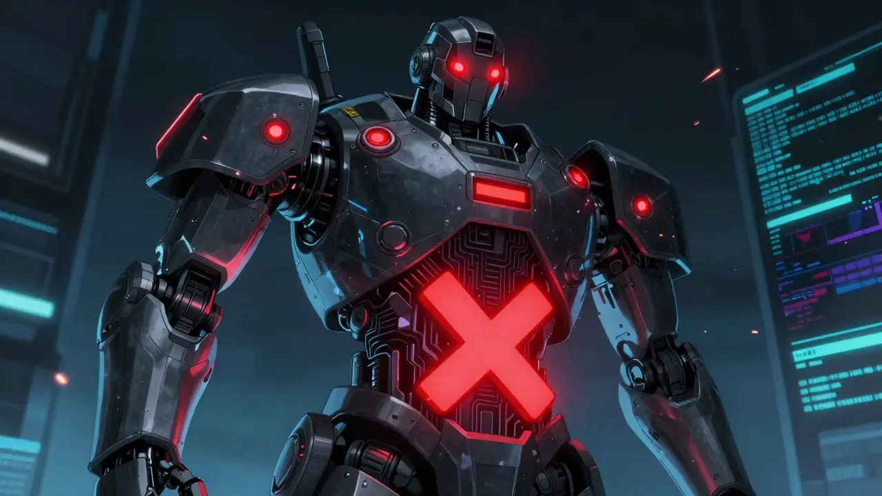 Security robot blocking counterfeit drug data