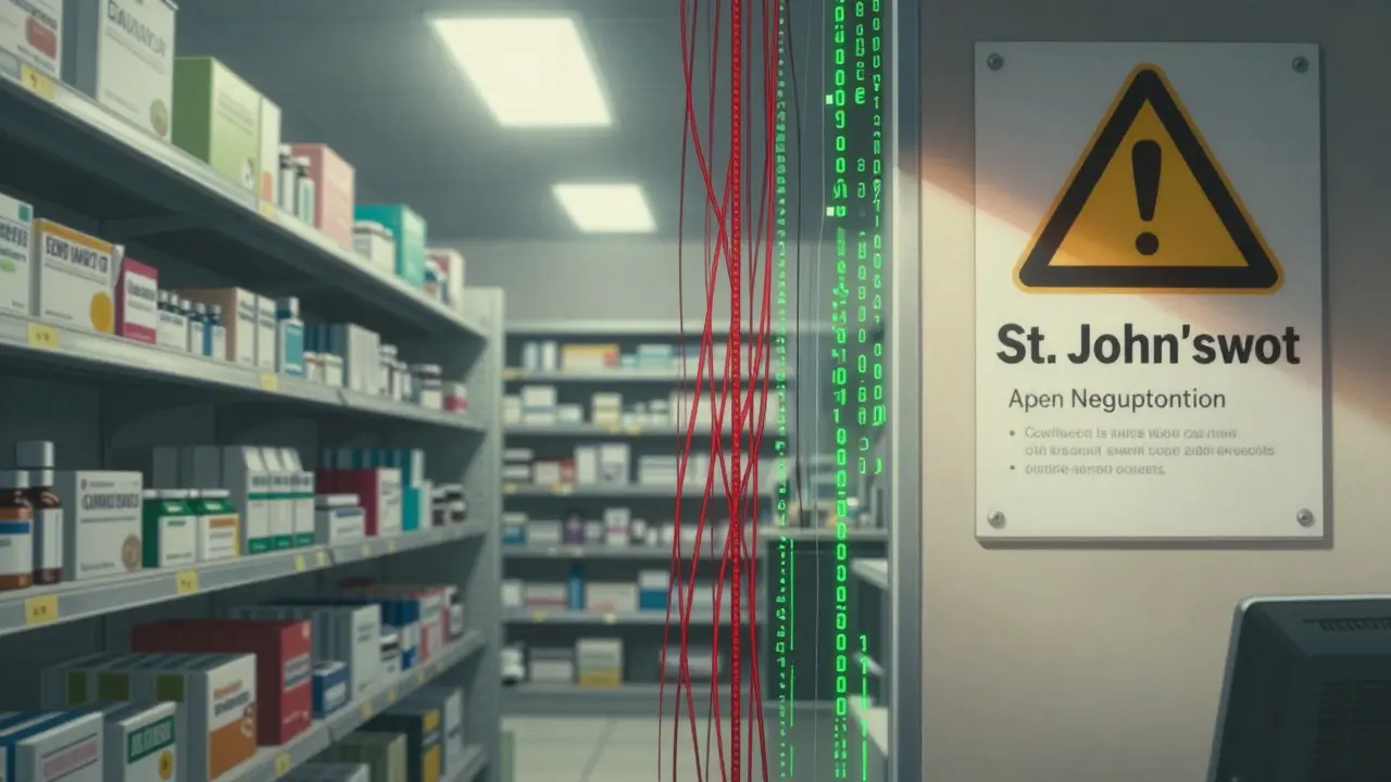 Split view of US vs EU St. John's Wort regulations in anime style