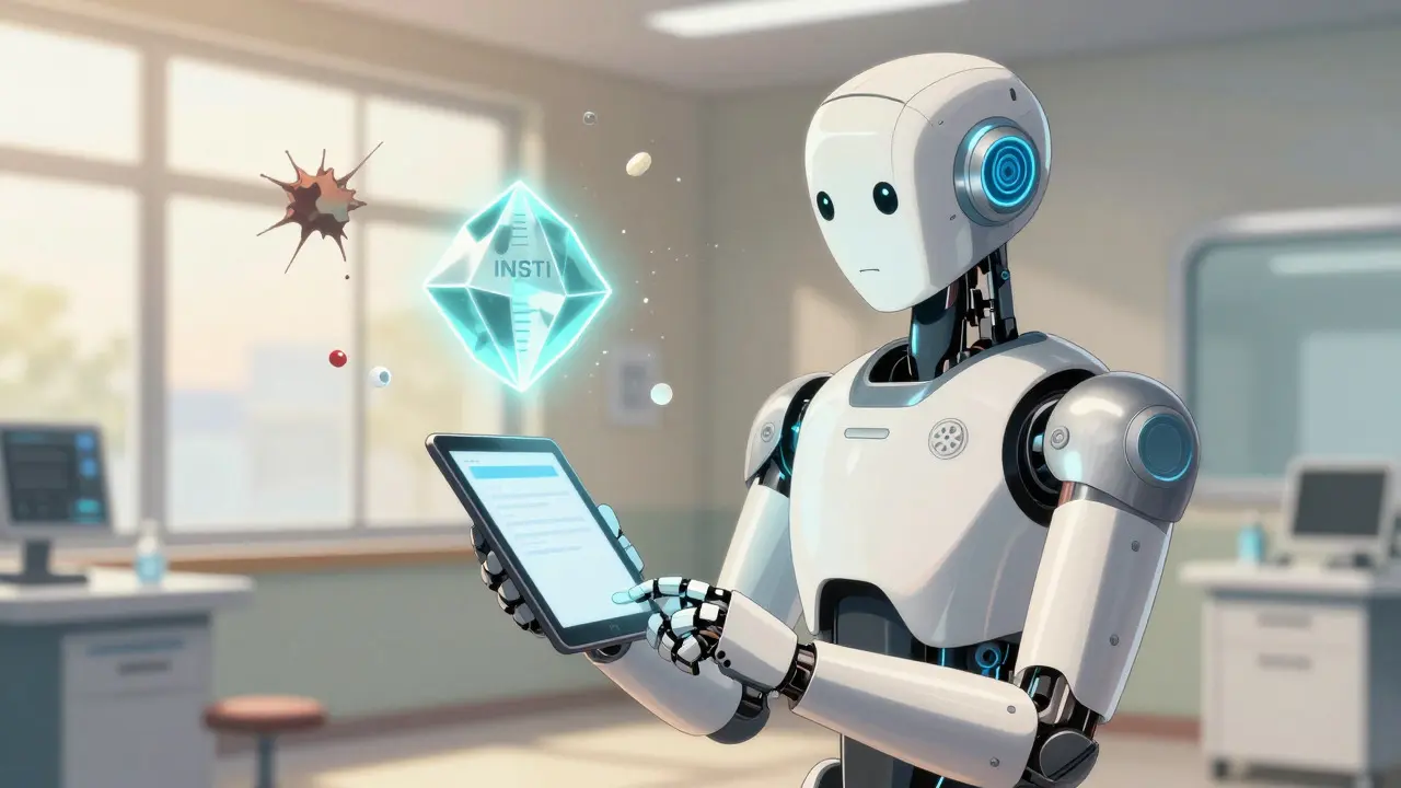 Medical robot showcasing safe INSTI alternatives